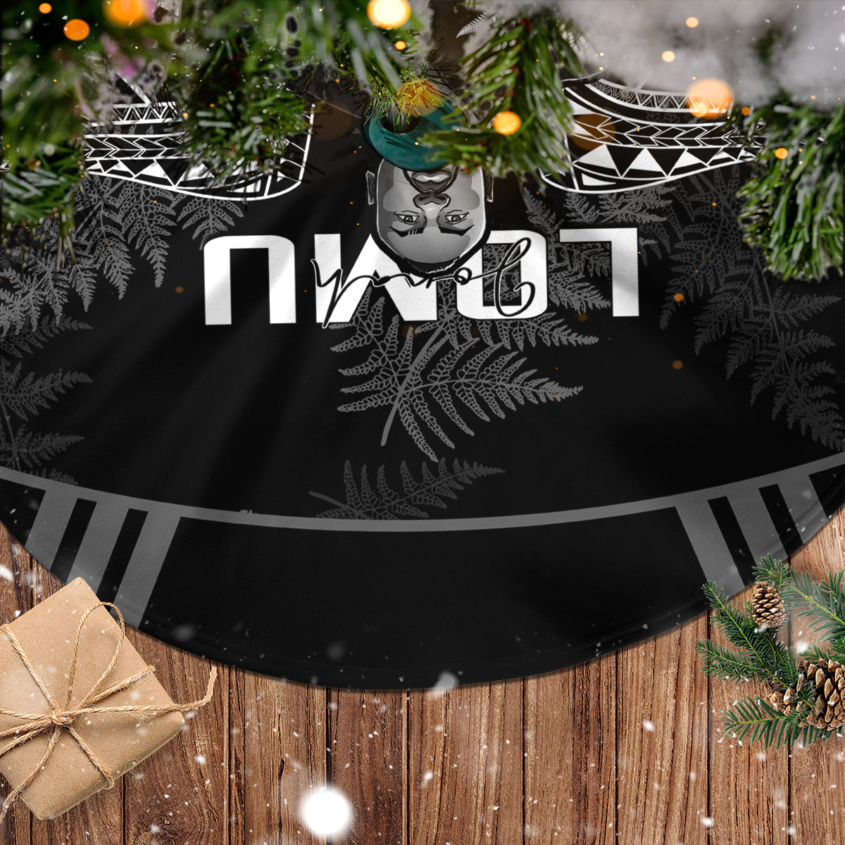 New Zealand Silver Fern Rugby Tree Skirt Aotearoa Godfather Proud Gone But Never Forgotten LT14 - Polynesian Pride