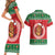 Personalized Hawaii Christmas Couples Matching Short Sleeve Bodycon Dress and Hawaiian Shirt Tiki Santa Mele Kalikimaka