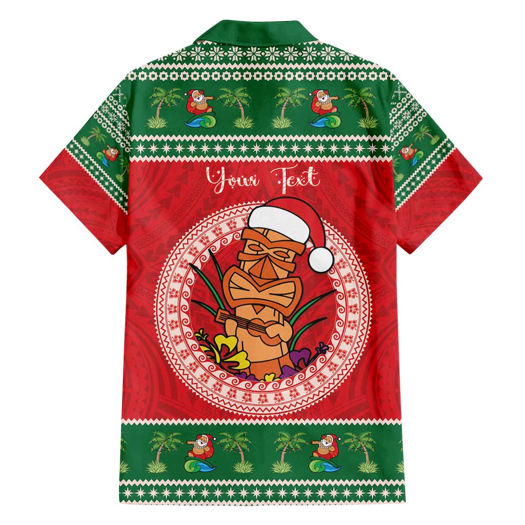 Personalized Hawaii Christmas Family Matching Puletasi and Hawaiian Shirt Tiki Santa Mele Kalikimaka LT14 - Polynesian Pride