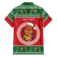 Personalized Hawaii Christmas Family Matching Puletasi and Hawaiian Shirt Tiki Santa Mele Kalikimaka LT14 - Polynesian Pride