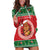 Personalized Hawaii Christmas Hoodie Dress Tiki Santa Mele Kalikimaka