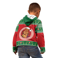 Personalized Hawaii Christmas Kid Hoodie Tiki Santa Mele Kalikimaka