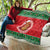 Personalized Hawaii Christmas Quilt Tiki Santa Mele Kalikimaka