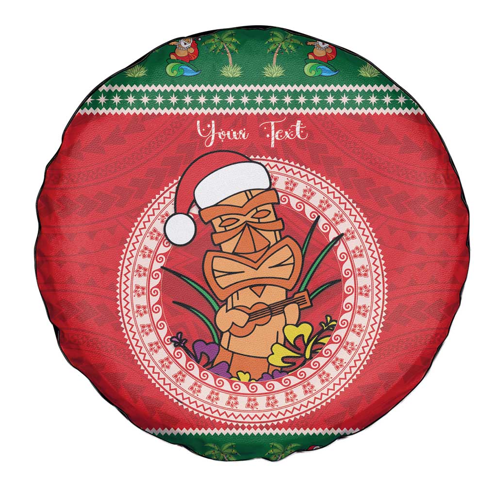 Personalized Hawaii Christmas Spare Tire Cover Tiki Santa Mele Kalikimaka