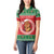 Personalized Hawaii Christmas Women Polo Shirt Tiki Santa Mele Kalikimaka