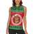 Personalized Hawaii Christmas Women Sleeveless Polo Shirt Tiki Santa Mele Kalikimaka