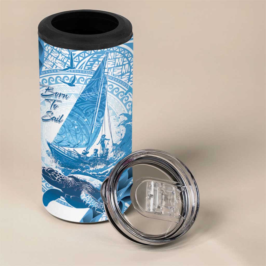 New Zealand Saling 4 in 1 Can Cooler Tumbler Aotearoa Yacht Racing - Born To Sail