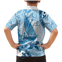 New Zealand Sailing Family Matching Mermaid Dress and Hawaiian Shirt Aotearoa Yacht Racing - Born To Sail LT14 - Polynesian Pride