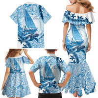 New Zealand Sailing Family Matching Mermaid Dress and Hawaiian Shirt Aotearoa Yacht Racing - Born To Sail LT14 - Polynesian Pride