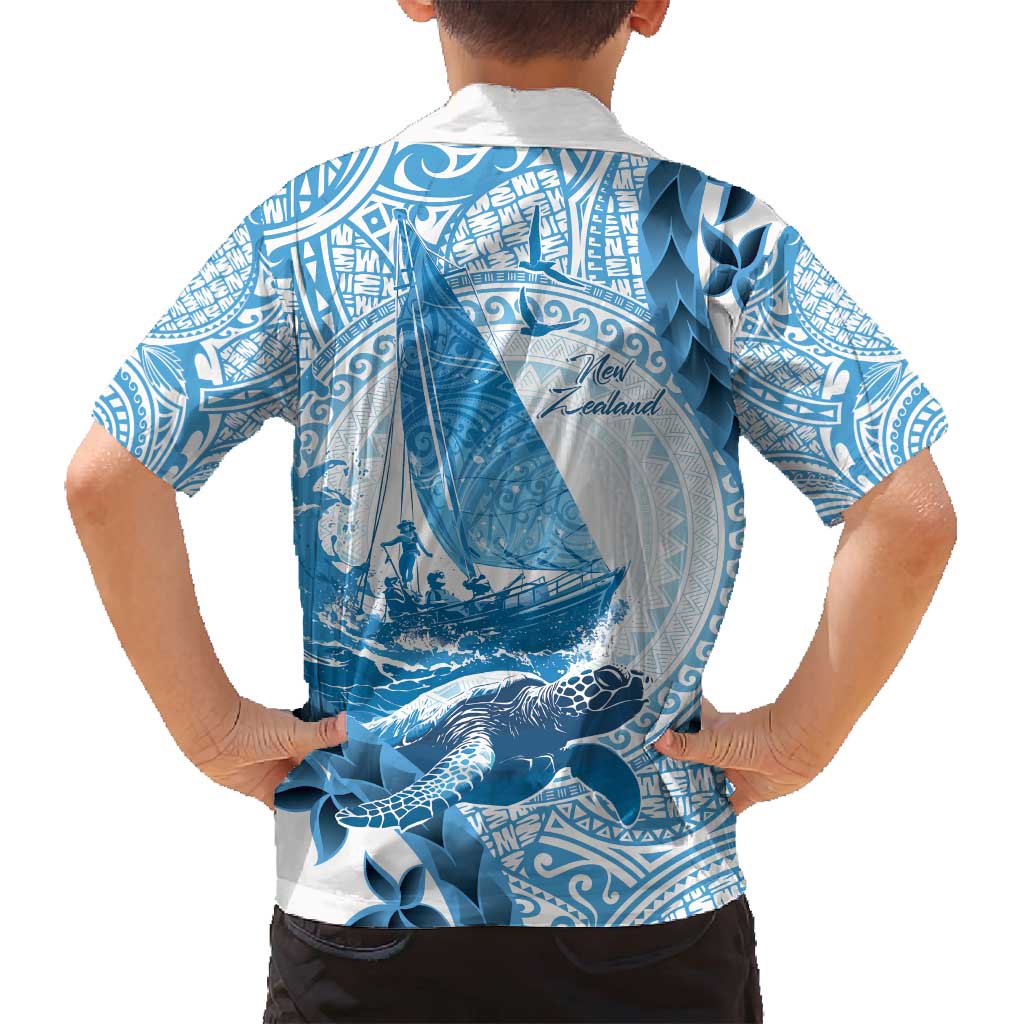 New Zealand Sailing Family Matching Puletasi and Hawaiian Shirt Aotearoa Yacht Racing - Born To Sail LT14 - Polynesian Pride