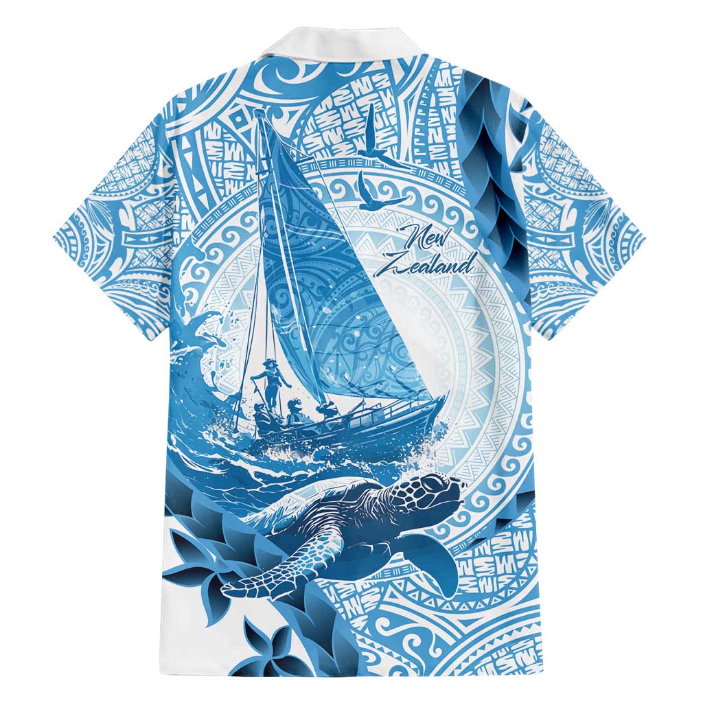 New Zealand Sailing Family Matching Puletasi and Hawaiian Shirt Aotearoa Yacht Racing - Born To Sail LT14 - Polynesian Pride
