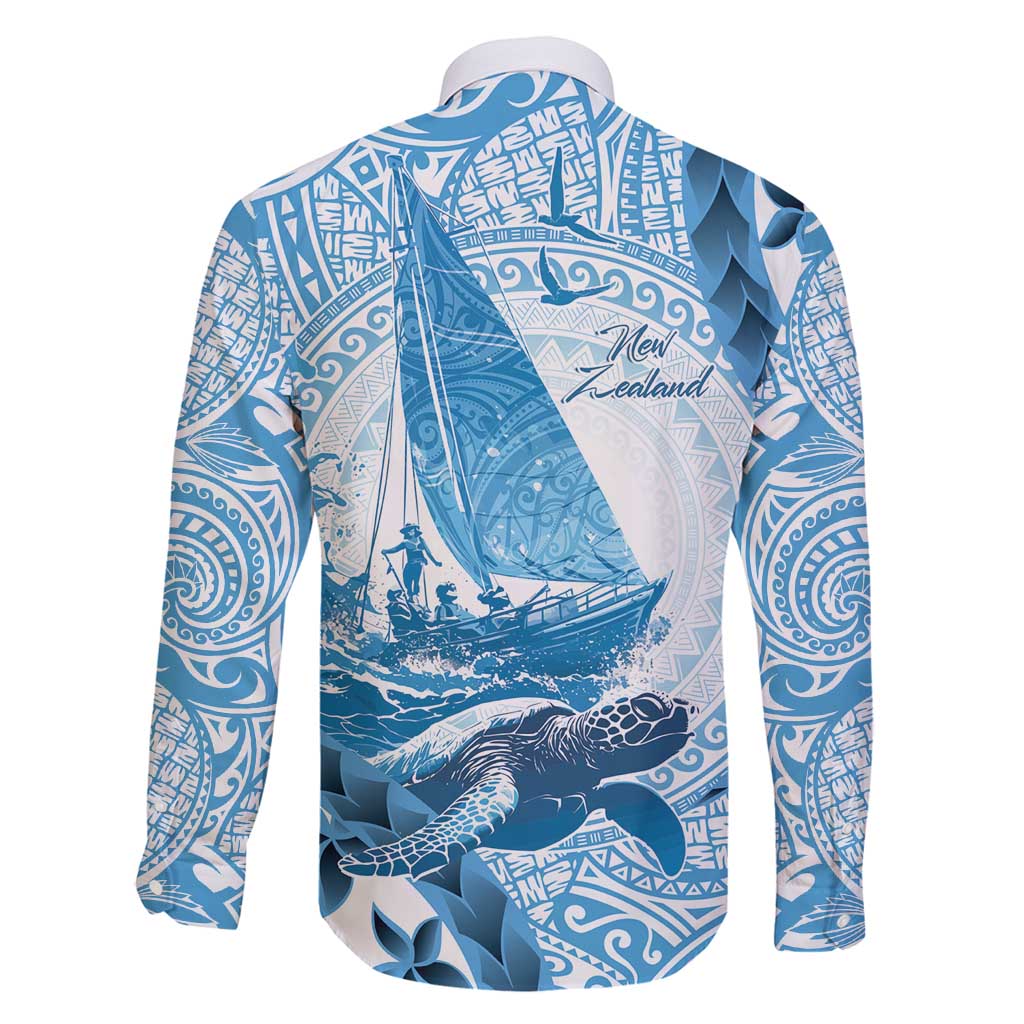 New Zealand Sailing Family Matching Puletasi and Hawaiian Shirt Aotearoa Yacht Racing - Born To Sail LT14 - Polynesian Pride