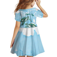 Personalised Polynesia Valentine's Day Family Matching Off Shoulder Short Dress and Hawaiian Shirt SeaTurtle Couple Polynesian - Fairy Sparkles Color