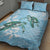 Polynesia Valentine's Day Quilt Bed Set SeaTurtle Couple Polynesian - Fairy Sparkles Color