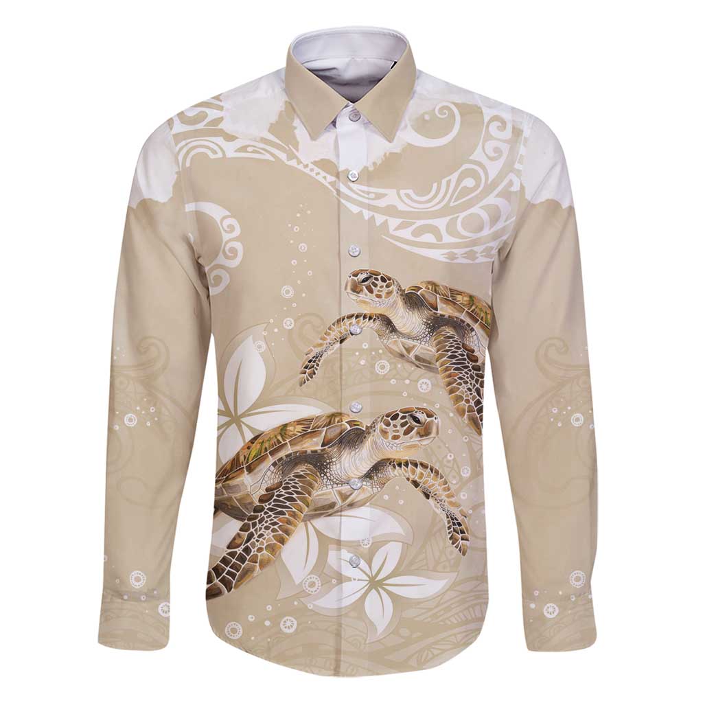 Happy Valentine's Day Polynesia Family Matching Long Sleeve Bodycon Dress and Hawaiian Shirt SeaTurtle Couple Polynesian - Pollinate Color