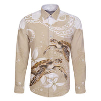 Happy Valentine's Day Polynesia Family Matching Off Shoulder Short Dress and Hawaiian Shirt SeaTurtle Couple Polynesian - Pollinate Color