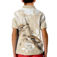 Happy Valentine's Day Polynesia Kid Polo Shirt SeaTurtle Couple Polynesian - Pollinate Color