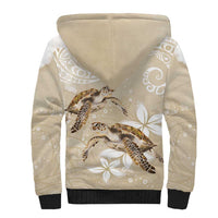 Happy Valentine's Day Polynesia Sherpa Hoodie SeaTurtle Couple Polynesian - Pollinate Color