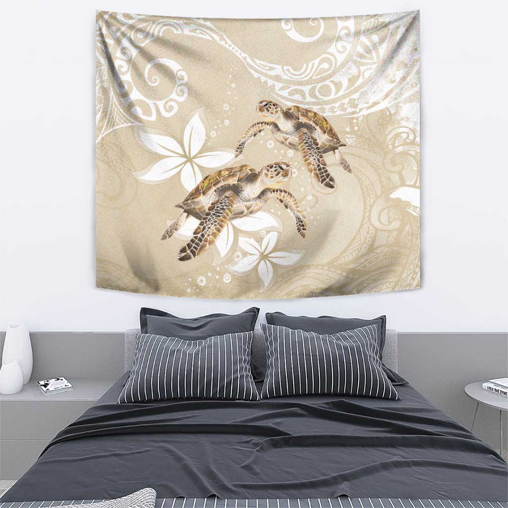 Happy Valentine's Day Polynesia Tapestry SeaTurtle Couple Polynesian - Pollinate Color