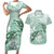 Happy Valentine's Day Polynesia Couples Matching Short Sleeve Bodycon Dress and Hawaiian Shirt SeaTurtle Couple Polynesian - Green Lester Color