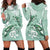 Happy Valentine's Day Polynesia Hoodie Dress SeaTurtle Couple Polynesian - Green Lester Color