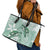 Happy Valentine's Day Polynesia Leather Tote Bag SeaTurtle Couple Polynesian - Green Lester Color