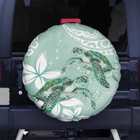 Happy Valentine's Day Polynesia Spare Tire Cover SeaTurtle Couple Polynesian - Green Lester Color
