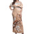 Happy Valentine's Day Polynesia Off Shoulder Maxi Dress SeaTurtle Couple Polynesian - Desert Sand Color