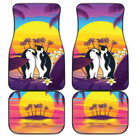 Hawaii Penguin Couple Car Mats You Are My Valentine - Tropical Sunset Vibes