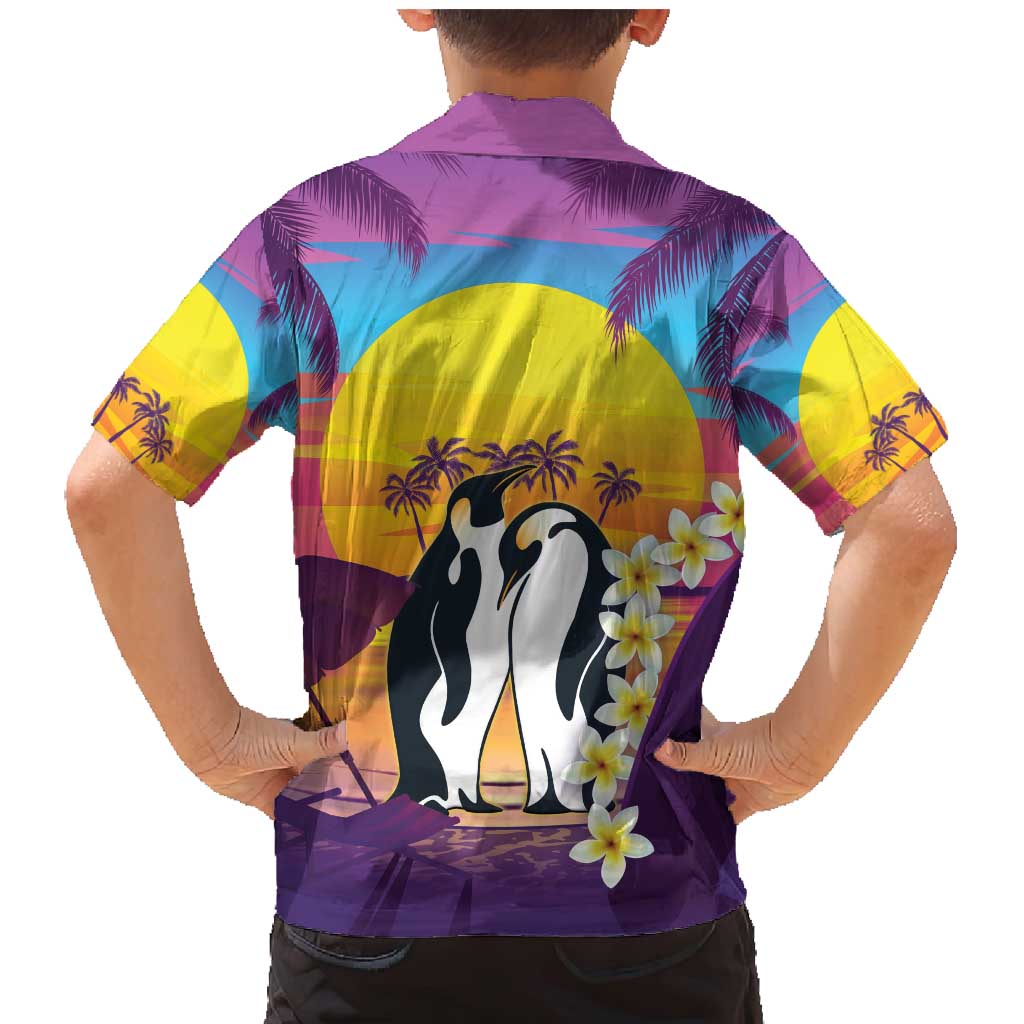 Hawaii Penguin Couple Family Matching Mermaid Dress and Hawaiian Shirt You Are My Valentine - Tropical Sunset Vibes