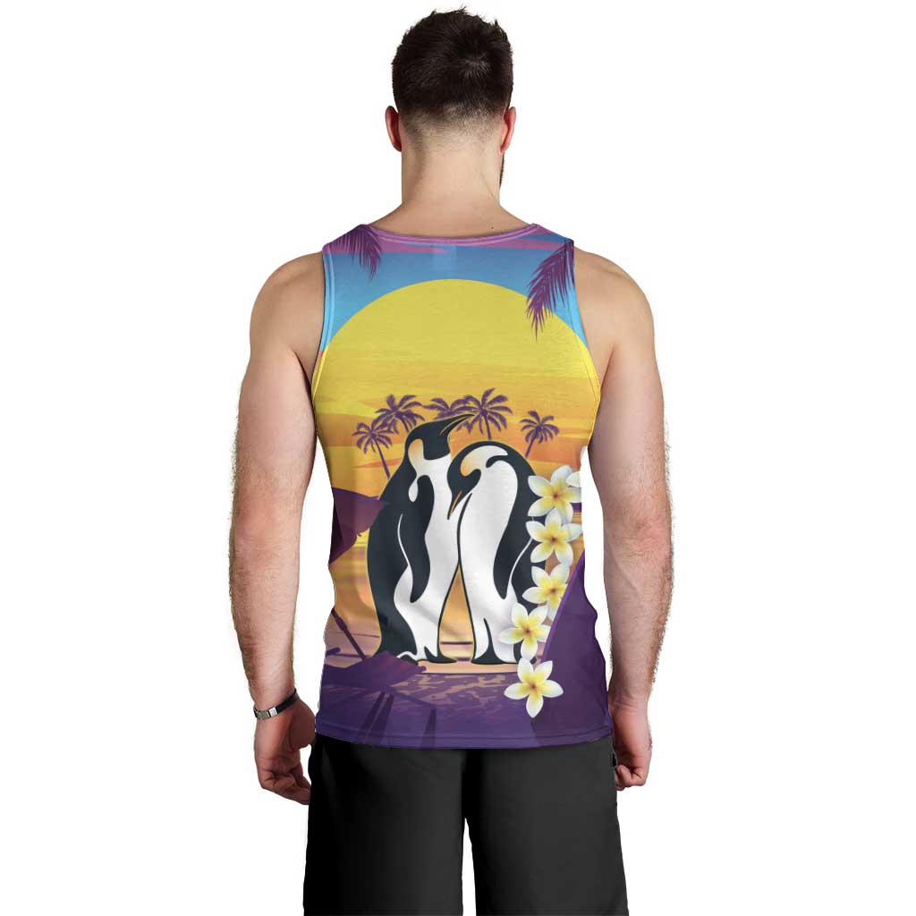 Hawaii Penguin Couple Men Tank Top You Are My Valentine - Tropical Sunset Vibes