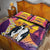 Hawaii Penguin Couple Quilt Bed Set You Are My Valentine - Tropical Sunset Vibes