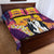 Hawaii Penguin Couple Quilt Bed Set You Are My Valentine - Tropical Sunset Vibes