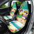 Hawaii Penguin Couple Car Seat Cover Hawaiian Kakau - Tropical Summer Vibes