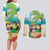 Hawaii Penguin Couple Couples Matching Long Sleeve Bodycon Dress and Long Sleeve Button Shirt Hawaiian Kakau - Tropical Summer Vibes