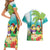 Hawaii Penguin Couple Couples Matching Short Sleeve Bodycon Dress and Hawaiian Shirt Hawaiian Kakau - Tropical Summer Vibes