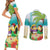 Hawaii Penguin Couple Couples Matching Short Sleeve Bodycon Dress and Long Sleeve Button Shirt Hawaiian Kakau - Tropical Summer Vibes