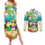 Hawaii Penguin Couple Couples Matching Summer Maxi Dress and Long Sleeve Button Shirt Hawaiian Kakau - Tropical Summer Vibes