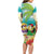 Hawaii Penguin Couple Long Sleeve Bodycon Dress Hawaiian Kakau - Tropical Summer Vibes