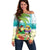 Hawaii Penguin Couple Off Shoulder Sweater Hawaiian Kakau - Tropical Summer Vibes