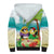 Hawaii Penguin Couple Sherpa Hoodie Hawaiian Kakau - Tropical Summer Vibes