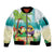 Hawaii Penguin Couple Sleeve Zip Bomber Jacket Hawaiian Kakau - Tropical Summer Vibes