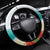 Hawaii Penguin Couple Steering Wheel Cover Hawaiian Kakau - Tropical Summer Vibes