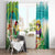 Hawaii Penguin Couple Window Curtain Hawaiian Kakau - Tropical Summer Vibes