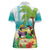 Hawaii Penguin Couple Women Polo Shirt Hawaiian Kakau - Tropical Summer Vibes