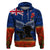 New Zealand ANZAC Day Hoodie 25 April Last Post Camouflage With Poppies LT14 Pullover Hoodie Blue - Polynesian Pride