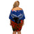 New Zealand ANZAC Day Off Shoulder Short Dress 25 April Last Post Camouflage With Poppies LT14 - Polynesian Pride