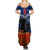 New Zealand ANZAC Day Summer Maxi Dress 25 April Last Post Camouflage With Poppies LT14 - Polynesian Pride