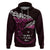 New Zealand Matariki Hoodie Maori New Year Silver Fern And Lizard - Pink