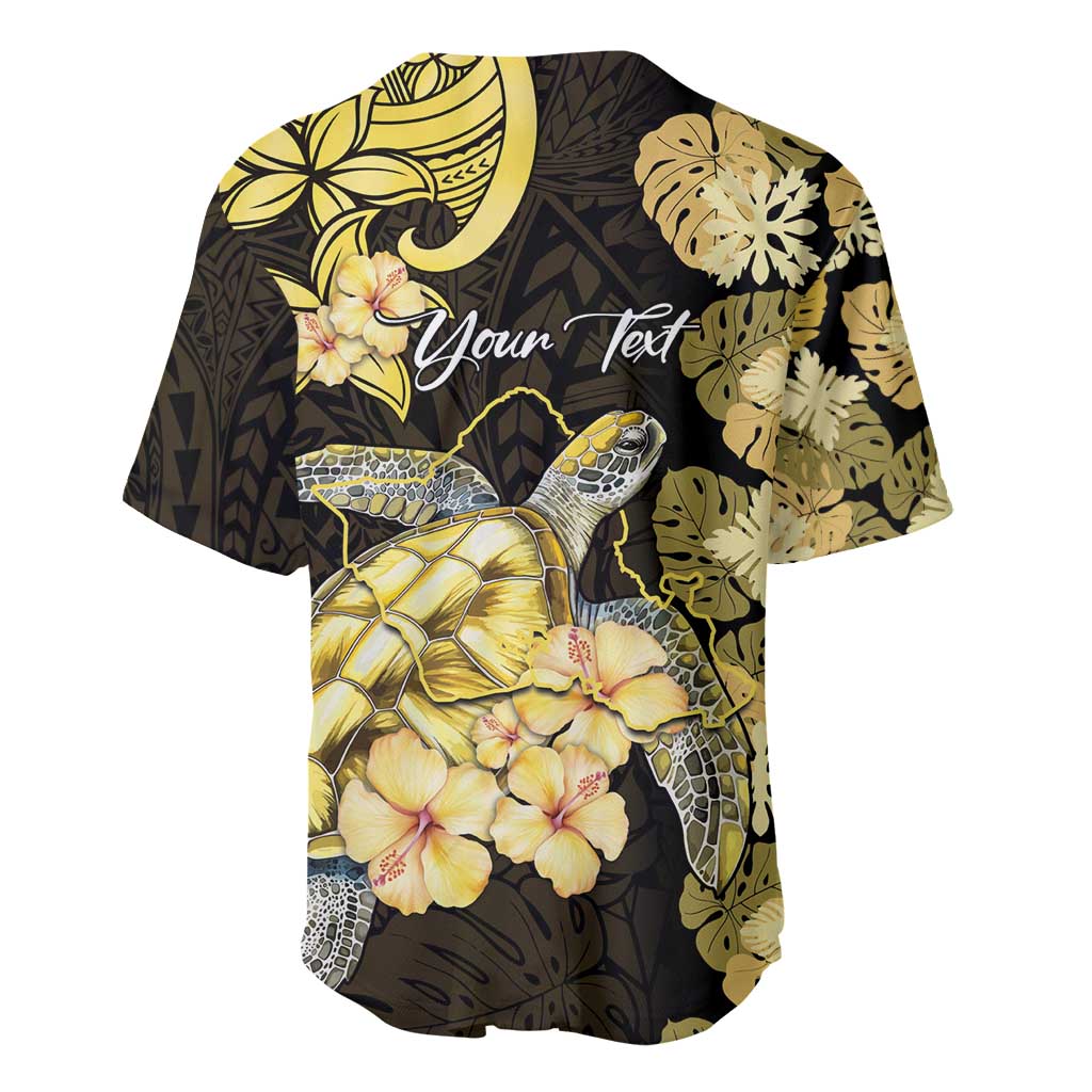Personalised Aloha Hawaii Oahu Island Baseball Jersey Gathering Place Sea Turtle Ilima Flowers